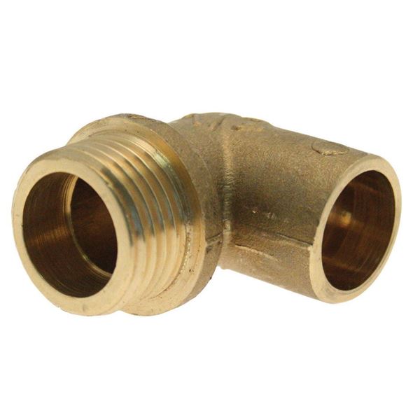 Picture of Solder Ring Male Iron Elbow Adaptor 15mm x ½"