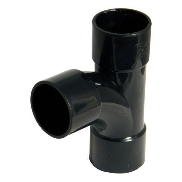 Floplast 50mm Solvent Tee Black WS24B