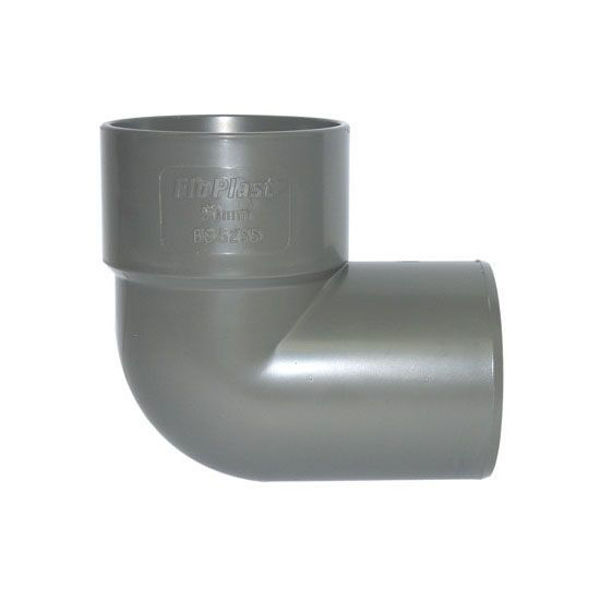 Floplast 40mm Solvent 90° Street  Bend Grey WS27G