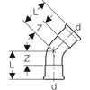 Picture of Geberit Mapress Bend 45 Deg 54mm