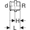 Picture of Geberit Mapress Adaptor With Male Thread 15mm x 1/2"