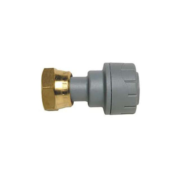 Picture of PolyPlumb Tap Connector Straight (Brass Nut) 15mm x 3/4”