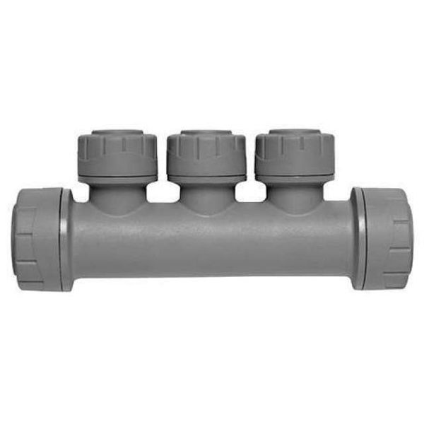 Picture of PolyPlumb Manifold Single 22mm x 15mm 3 Port (Socket/Socket)