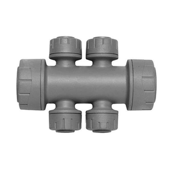 Picture of PolyPlumb Manifold Double 22mm x 10mm 4 Port (Socket/Socket)