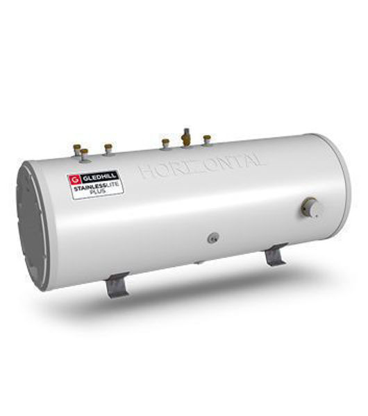 Picture of Gledhill Stainless Lite Plus Horizontal 300L Indirect Unvented Cylinder