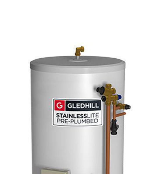 Picture of Gledhill Stainless Lite Pre-Plumbed 150L Indirect 1 Zone System Ready Unvented Cylinder