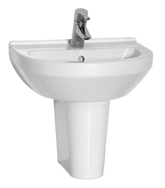 basin and semi pedestal