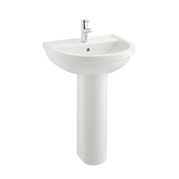 Basin and pedestal