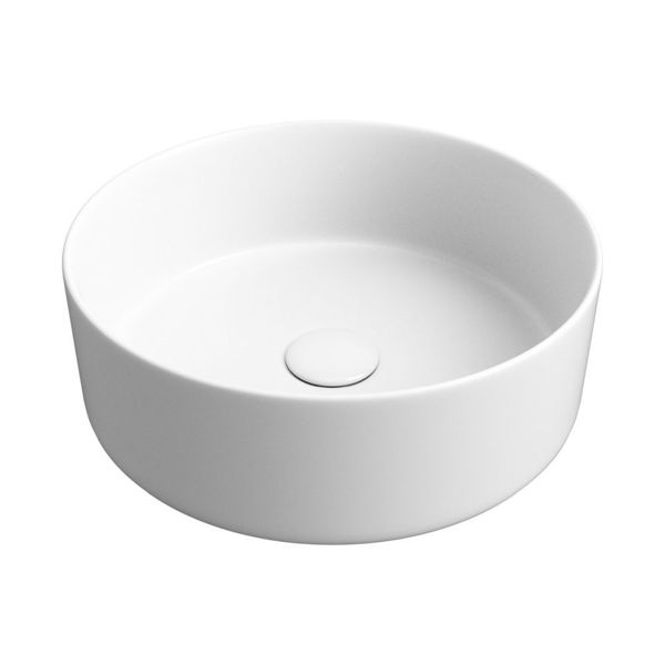 Picture of <3 Button 355mm Ceramic Round Washbowl & Waste - Matt White