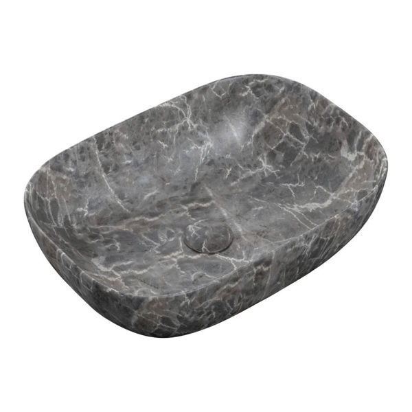 Picture of <3 Flower 460x330mm Ceramic Washbowl - Grey Marble Effect