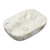 Picture of <3 Flower 460x330mm Ceramic Washbowl - White Marble Effect