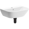 Picture of <3 Abelia 450x320mm 1TH Cloakroom Basin & Black Bottle Trap