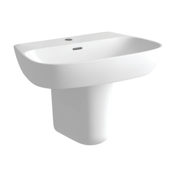 Picture of <3 Orchid 600x400mm 1TH Basin & Semi Pedestal