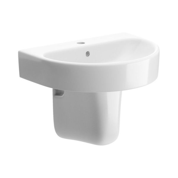 Picture of <3 Leaf 555x430mm 1TH Basin & Semi Pedestal