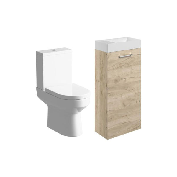 Picture of <3 Pear 410mm F/S Basin Unit & C/C Toilet Pack - Oak