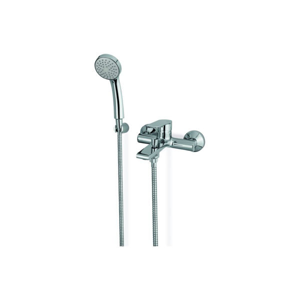 Picture of <3 Fuschia Wall Mounted Bath/Shower Mixer - Chrome