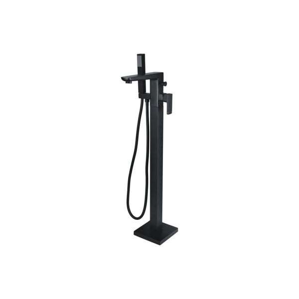 Picture of <3 Indigo Floor Standing Bath/Shower Mixer - Matt Black