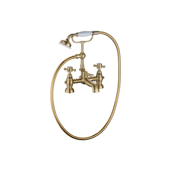 Picture of <3 Sun Bath/Shower Mixer & Shower Kit - Brushed Brass