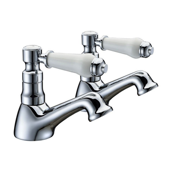 Picture of <3 Cherry Bath Pillar Taps - Chrome