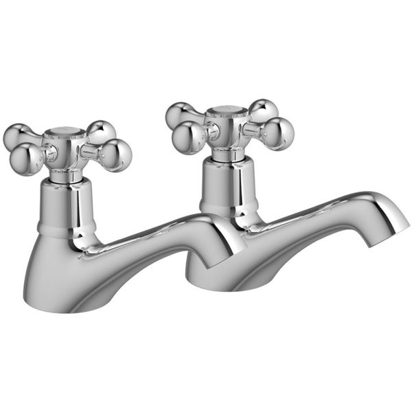 Picture of <3 Oak Bath Pillar Taps - Chrome