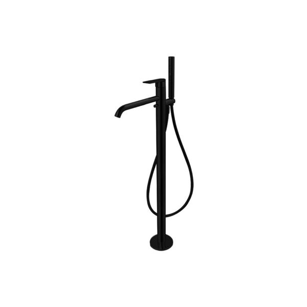 Picture of <3 Fuschia Floor Standing Bath/Shower Mixer - Matt Black