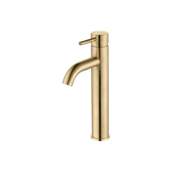 Picture of <3 Pampas Tall Basin Mixer - Brushed Brass