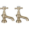 Picture of <3 Sun Basin Pillar Taps - Brushed Brass