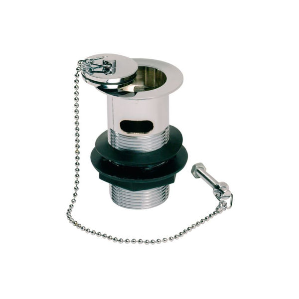 Picture of <3 Slotted Basin Plug & Chain Waste - Chrome