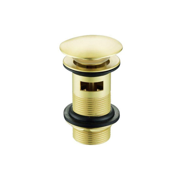 Picture of <3 Slotted Mushroom Basin Waste (1 1/4") - Brushed Brass