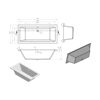 Picture of <3 Birch Square Double End 1700x800x550mm 0TH Bath w/Legs