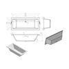 Picture of <3 Birch Square Double End 1800x800x550mm 0TH Bath w/Legs