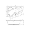 Picture of <3 Aleppo 1500x950x600mm 0TH Offset Corner Bath w/Legs (LH)