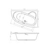 Picture of <3 Aleppo 1500x950x600mm 0TH Offset Corner Bath w/Legs (RH)