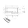 Picture of <3 Birch L Shape 1700x850x560mm 0TH Shower Bath Pack (RH)