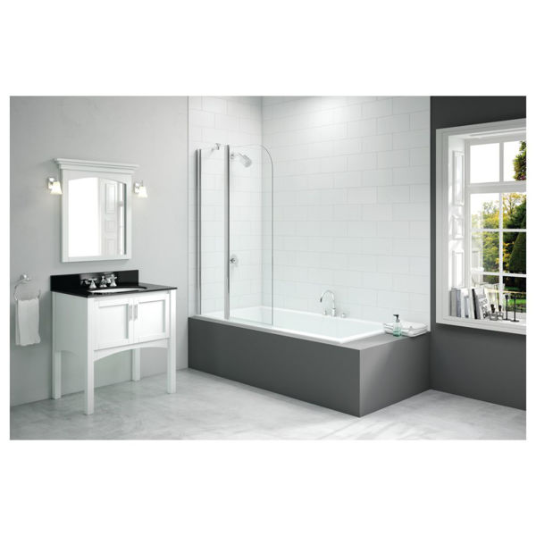 Picture of Merlyn 900x1500mm 2-Panel Curved Folding Bath Screen