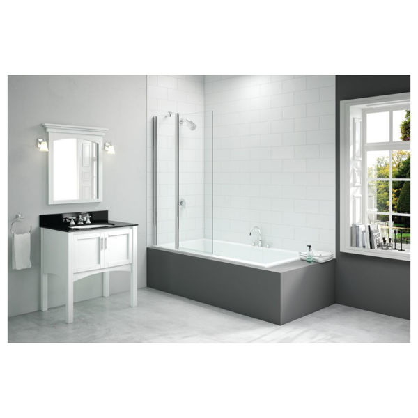 Picture of Merlyn 900x1500mm 2-Panel Square Folding Bath Screen