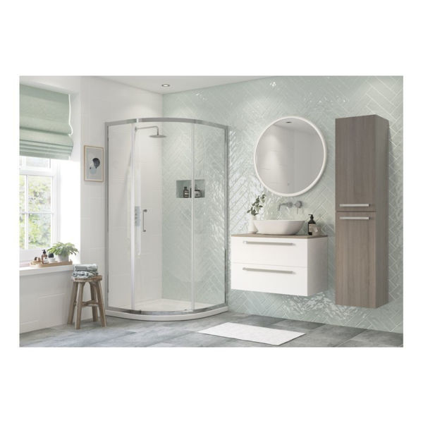 Picture of <3 Jasmine 800mm 1 Door Quadrant - Chrome