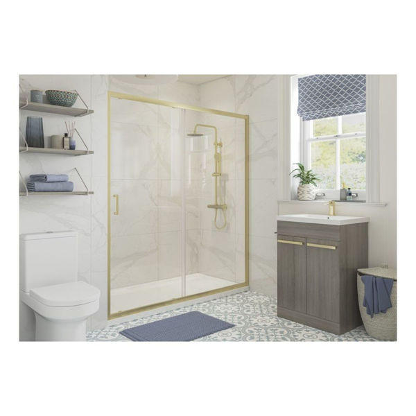 Picture of <3 Sweet 1200mm Sliding Door - Brushed Brass