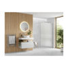 Picture of <3 Apricot 1200mm Fluted Wetroom Panel & Support Bar - Chrome