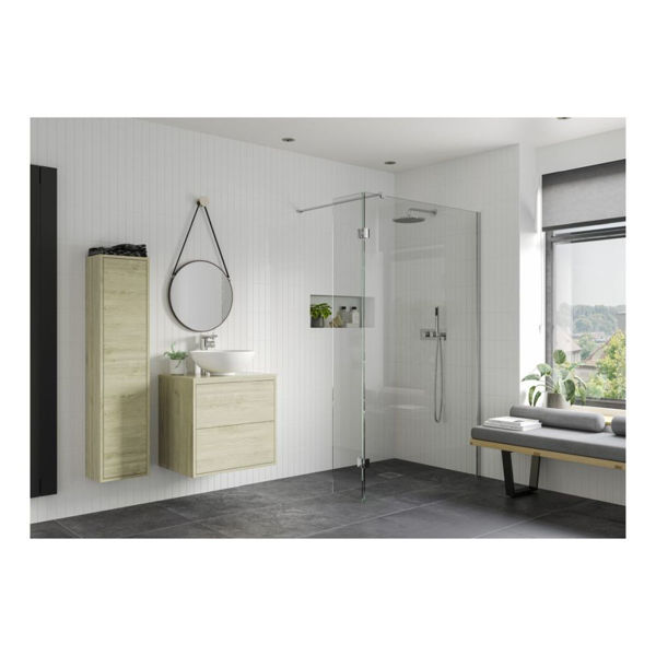 Picture of <3 Apricot Optional 300mm Wetroom Splash Panel - Chrome