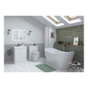 Picture of <3 Bear 350mm 2 Door Wall Hung Tall Unit - White Gloss