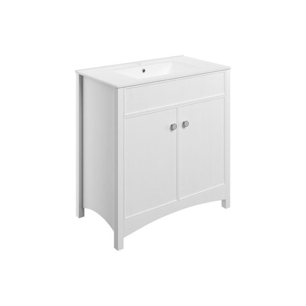 Picture of <3 Bamboo 810mm Floor Standing Basin Unit (exc. Basin) - Satin White Ash