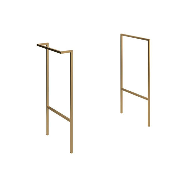 Picture of <3 Berry Optional Frame with Integrated Towel Rail - Brushed Brass