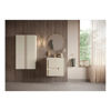 Picture of <3 Bing 350mm Wall Hung 1 Door Tall Unit - Matt Cotton & Oak Effect