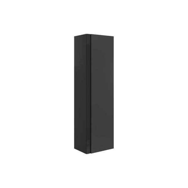 Picture of <3 Bing 350mm Wall Hung 1 Door Tall Unit - Matt Black & Glass