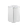 Picture of <3 Bear 500mm 2 Door Floor Standing Cloakroom Basin Unit - White Gloss