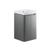 Picture of <3 Bear 500mm 2 Door Floor Standing Cloakroom Basin Unit - Matt Grey