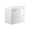 Picture of <3 Bear 800mm 2 Drawer Wall Hung Basin Unit - White Gloss