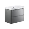 Picture of <3 Bear 800mm 2 Drawer Wall Hung Basin Unit - Matt Grey