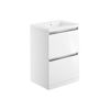 Picture of <3 Aronia 615mm 2 Drawer Floor Standing Basin Unit Inc. Basin - White Gloss